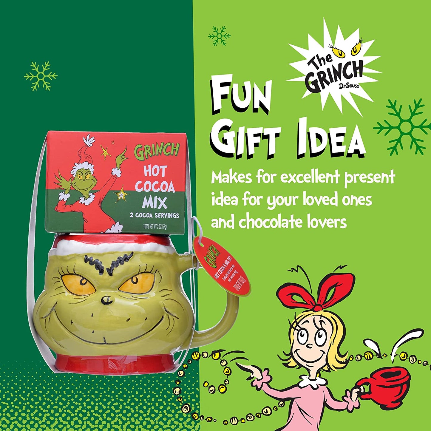 Grinch Figural Mug & Cocoa Set