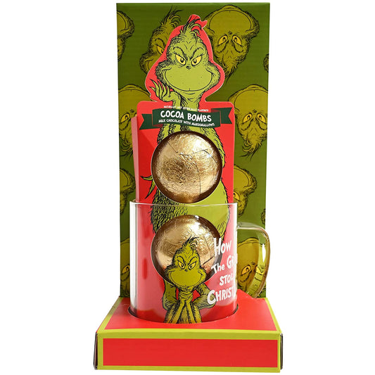 Grinch Glass Mug Cocoa Bomb Set