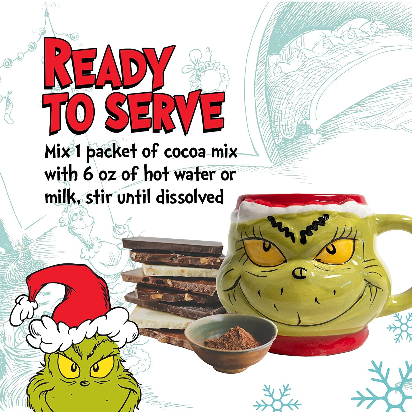 Grinch Figural Mug & Cocoa Set