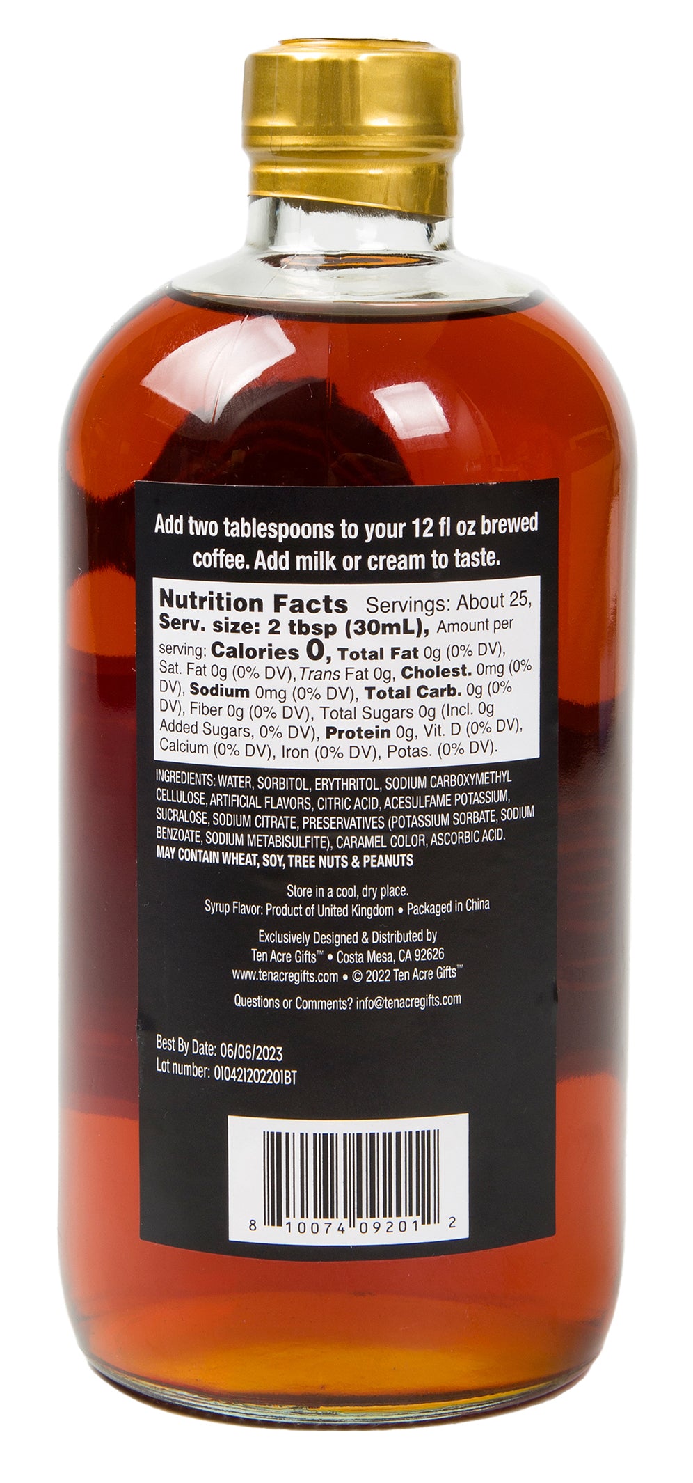 Sugar Free Cinnamon Coffee Syrup