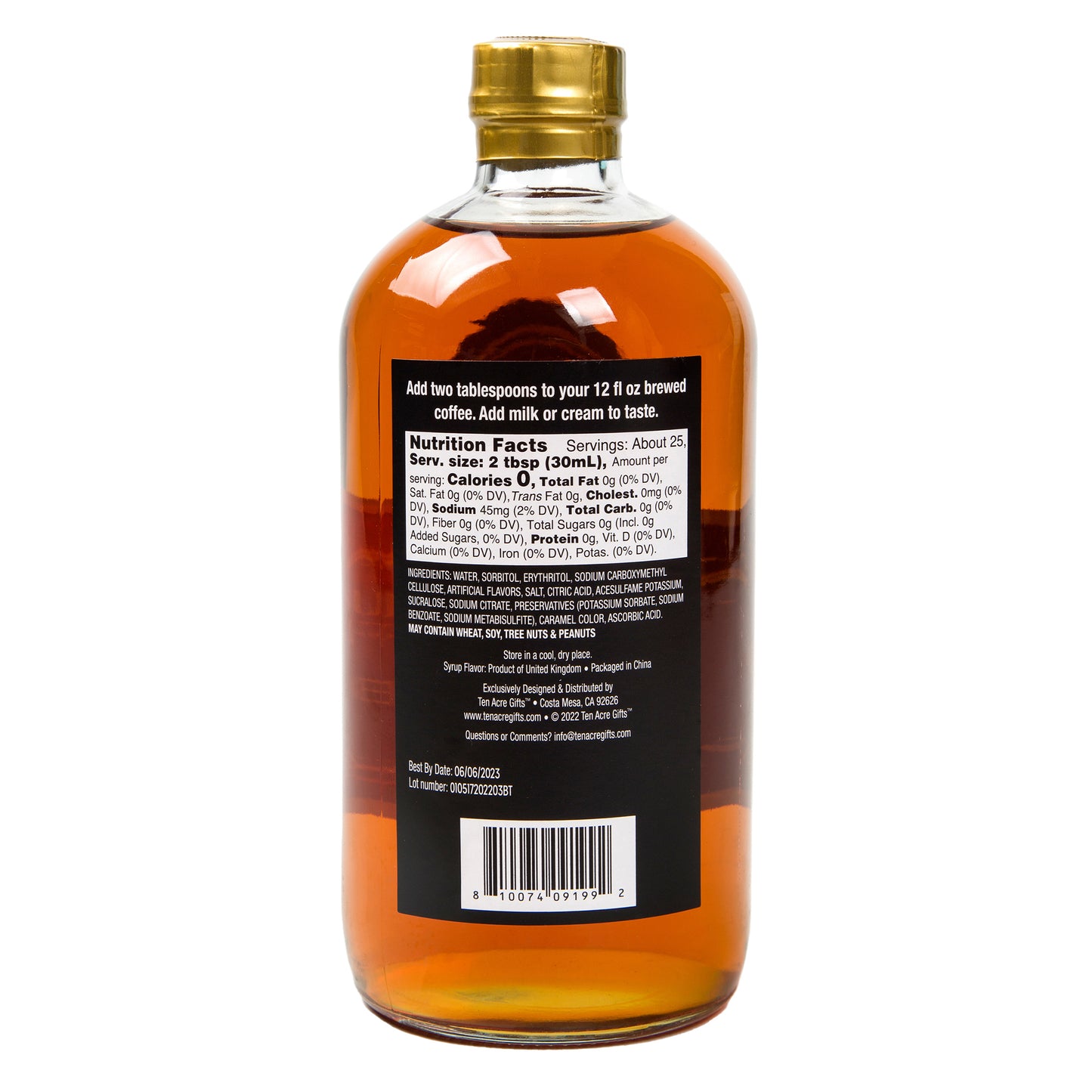 Sugar Free Salted Caramel Coffee Syrup