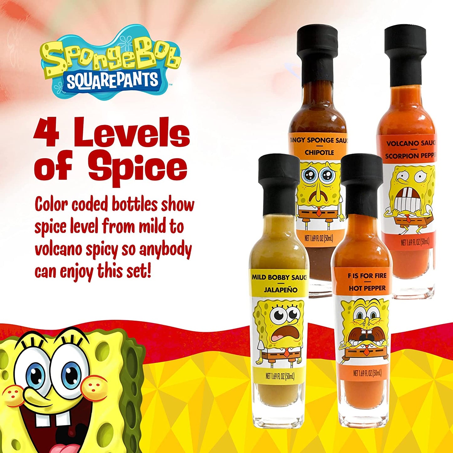 SpongeBob Hot Sauce - 4 Pack