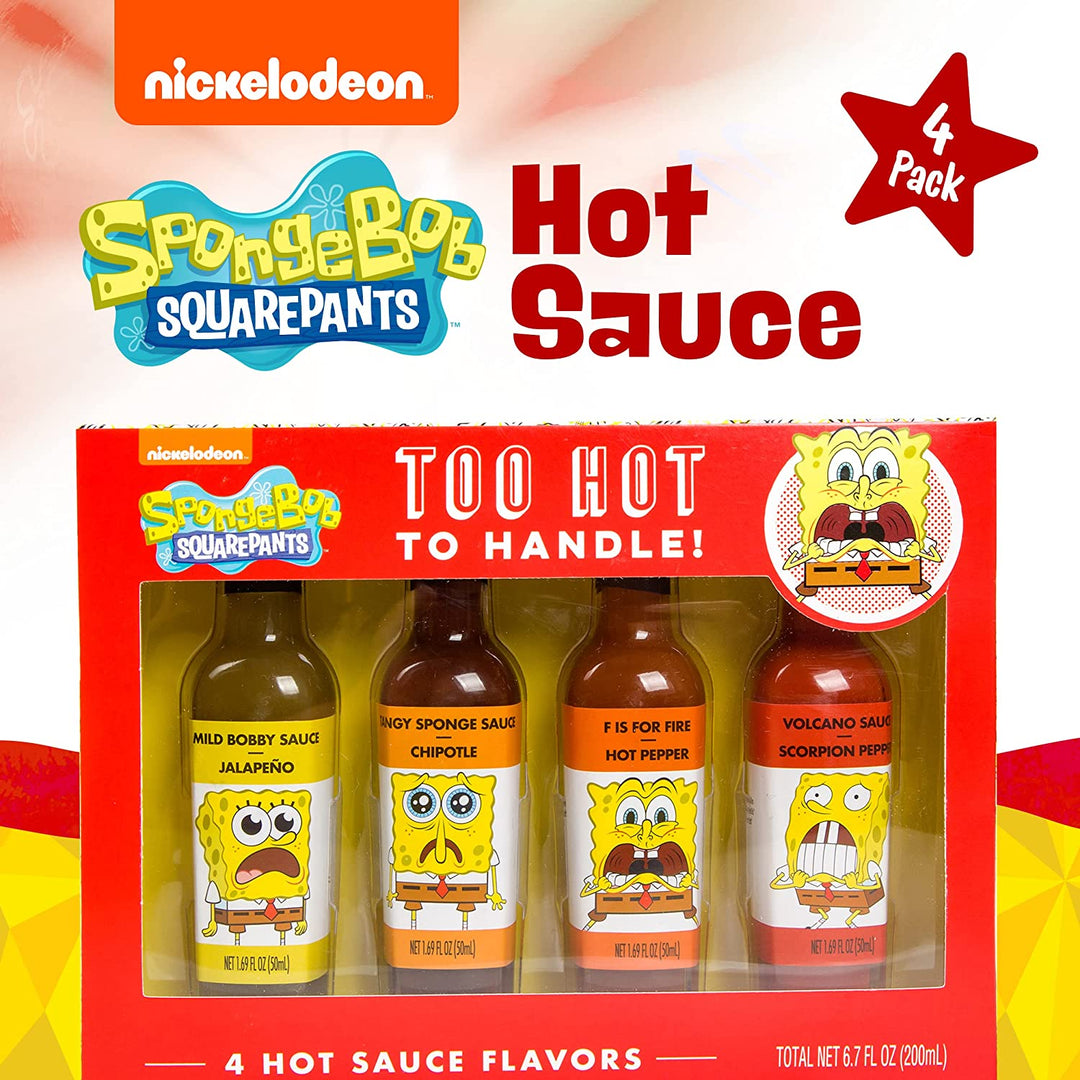 SpongeBob Hot Sauce 4 Pack Ten Acre Gifts