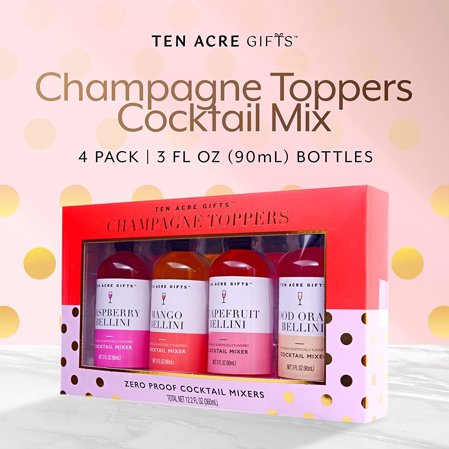 Thoughtfully Gifts Champagne Toppers Gift Set 2.3 Ounces Each