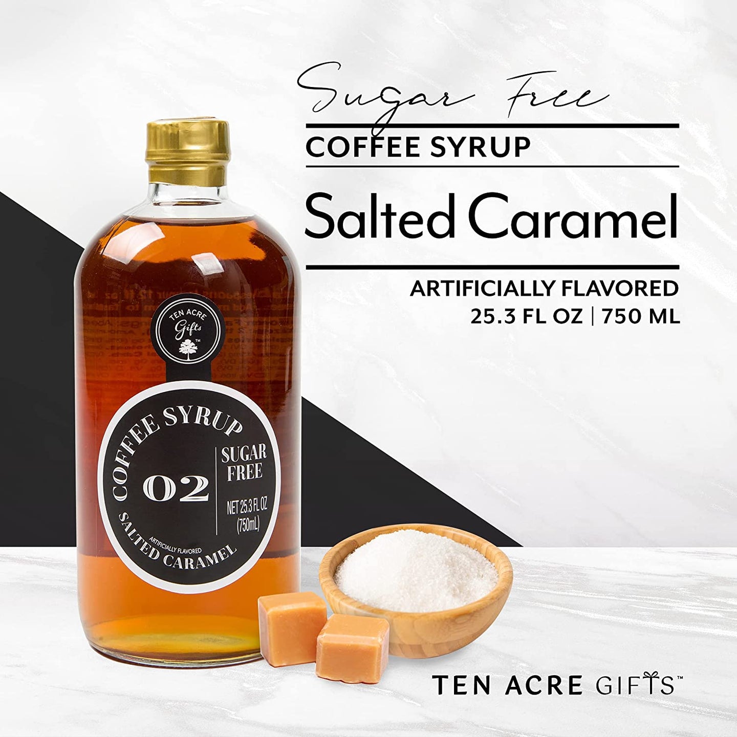 Sugar Free Salted Caramel Coffee Syrup Ten Acre Gifts