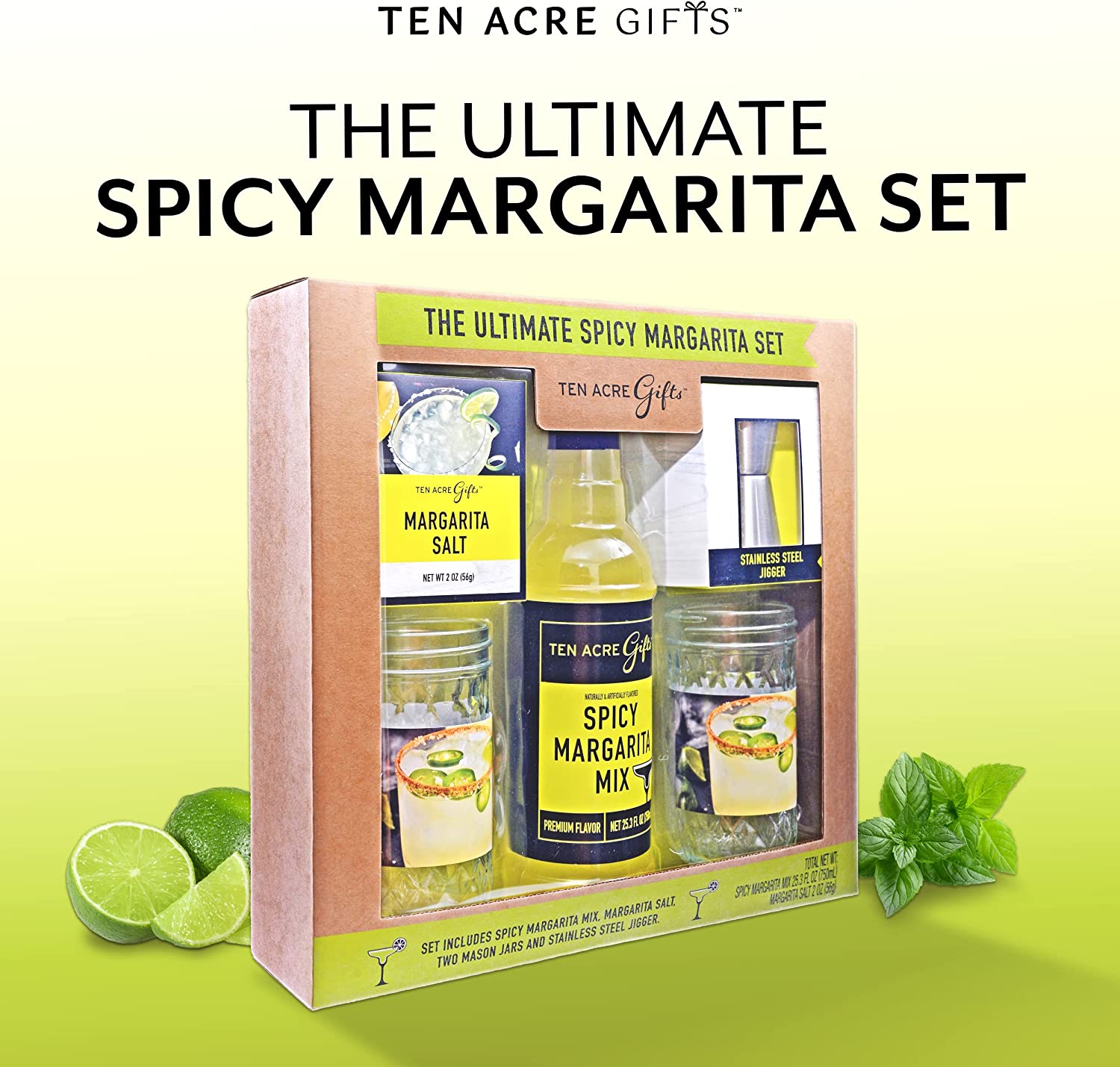 Margarita Gift Box, Summer Cocktail Gift Basket, Birthday Cocktail
