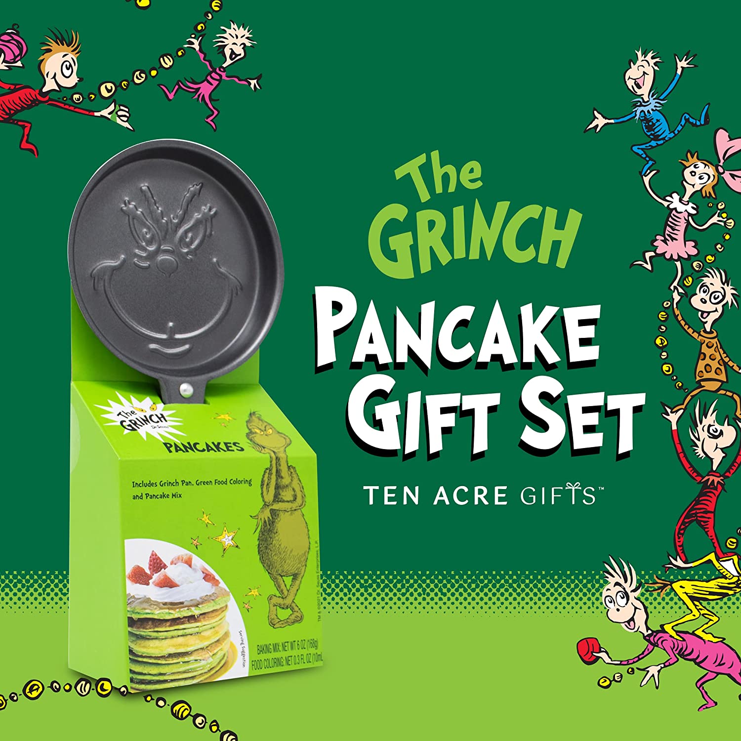 WonderToast: Making Food SUPER Fun!: Grinch Pancakes