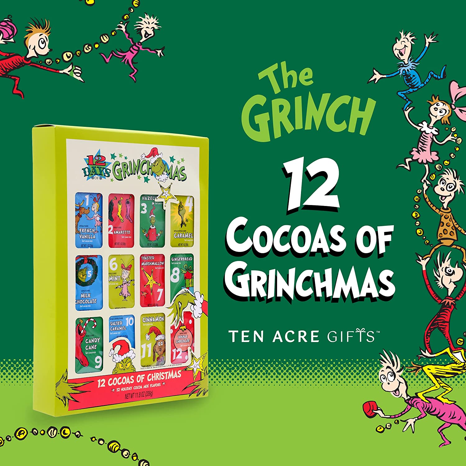 12 Cocoas Of Grinchmas – Ten Acre Gifts