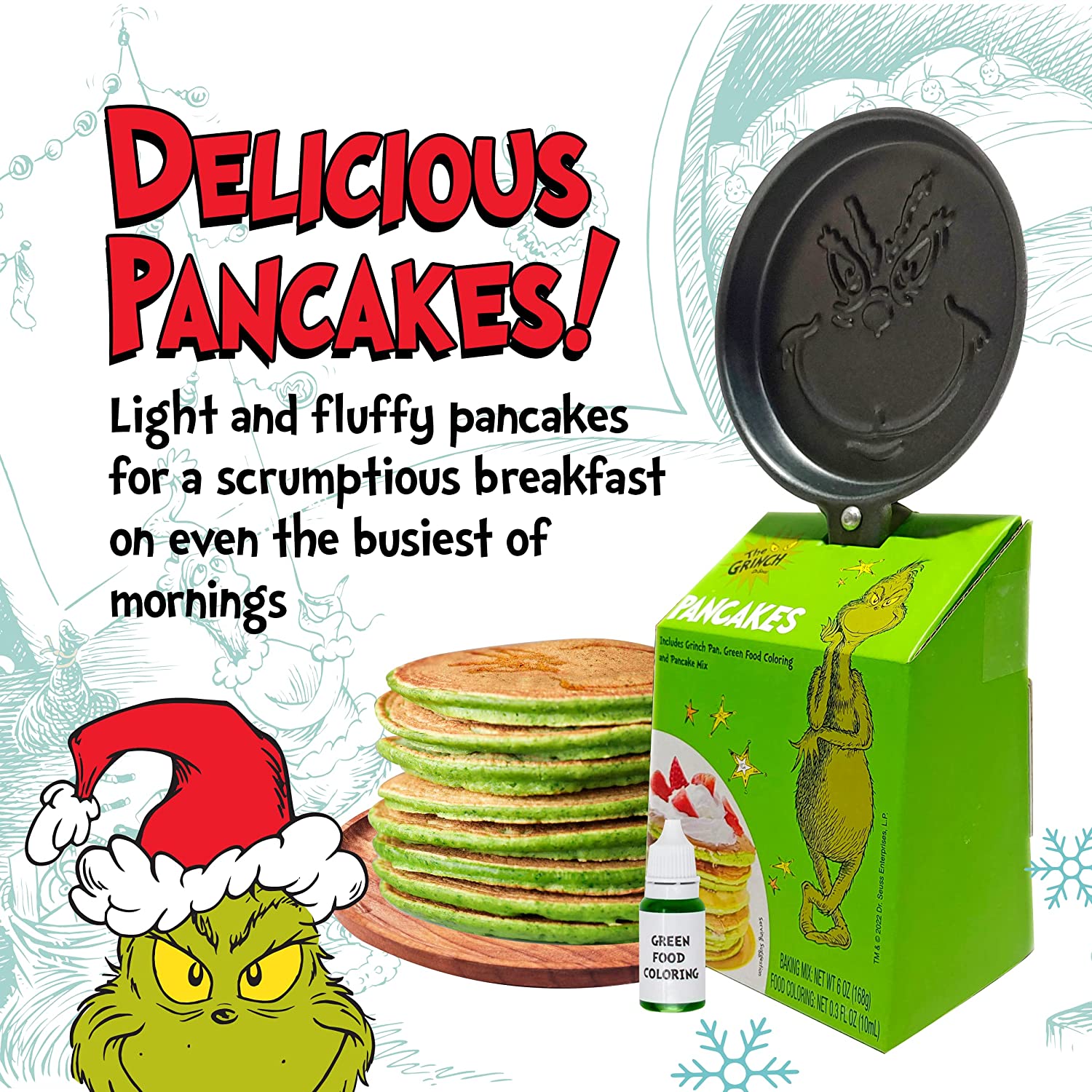 Grinch Pancakes – Ten Acre Gifts