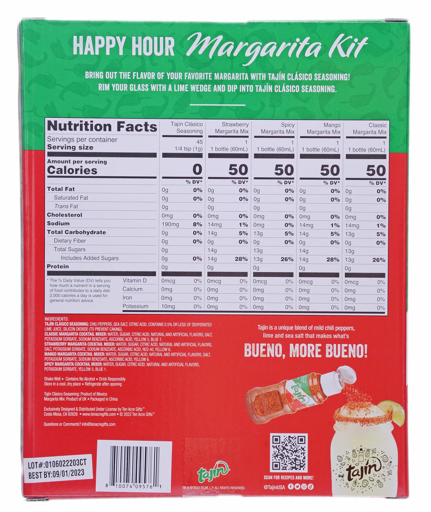 Tajin Margarita Cocktail Set Ten Acre Gifts